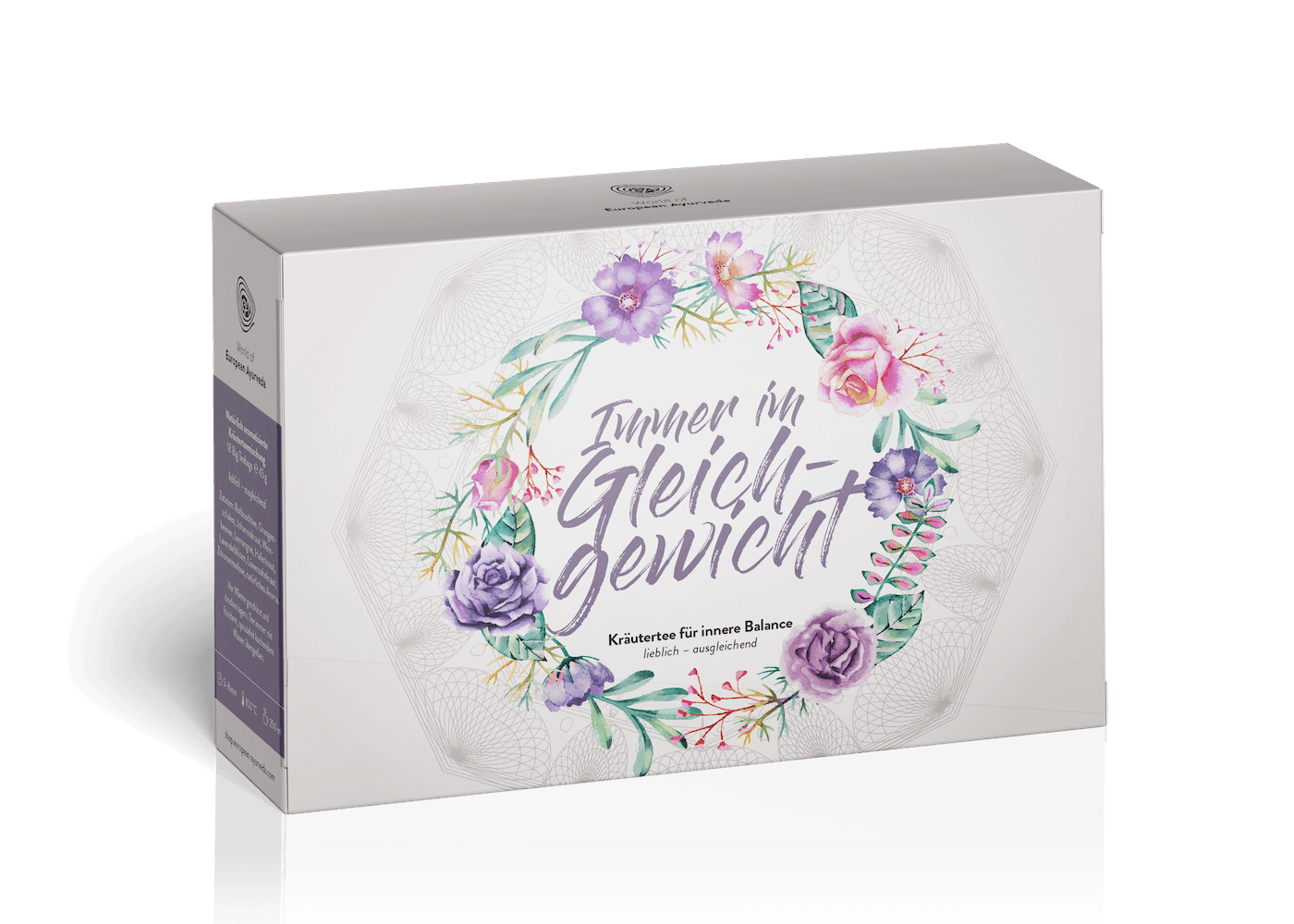 Immer im Gleichgewicht – ayurvedischer Kräutertee von European Ayurveda für innere Balance und Wohlbefinden.