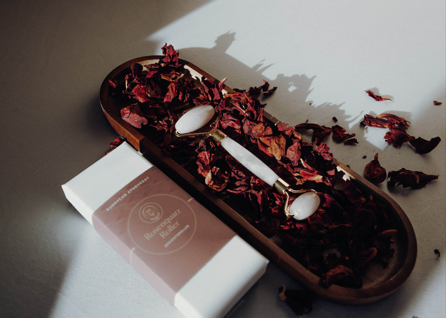 European Ayurveda® Rosenquarz Roller - European Ayurveda® | Shop