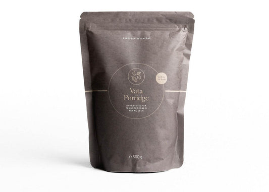 Das Vata Porridge von European Ayurveda in der 500-g-Packung.