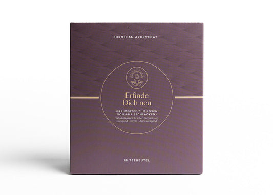 Erfinde Dich neu – ayurvedischer Kräutertee von European Ayurveda zur Unterstützung des Verdauungsfeuers Agni und zum Lösen von Ama.
