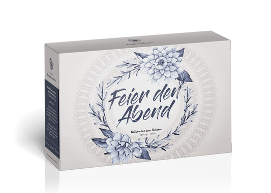 Feier den Abend Kräutertee von European Ayurveda – Kräutertee zum Relaxen mit natürlichen Zutaten.