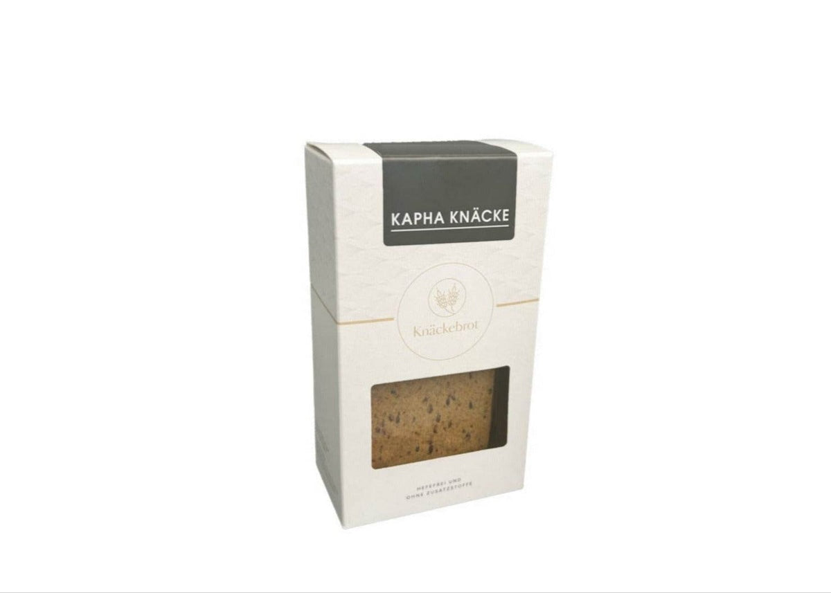 Ayurvedisches Kapha Knäckebrot aus Dinkel und Alpenwasser – veganer Snack ohne Zusatzstoffe für die Kapha Balance.