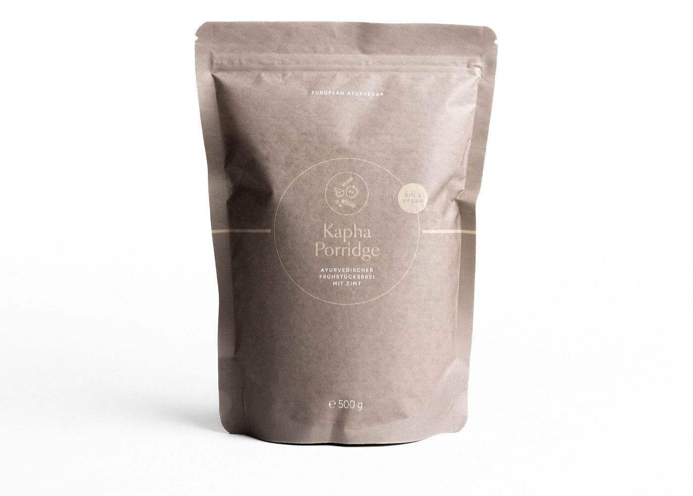Das Kapha Porridge von European Ayurveda in der 500 Gramm Packung.
