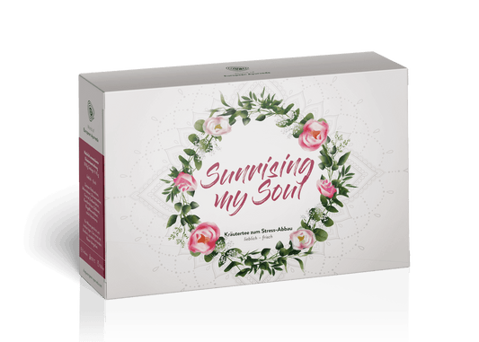 Sunrising my Soul Kräutertee von European Ayurveda – ayurvedische Teemischung mit natürlichen Zutaten für Wohlbefinden und Entspannung.